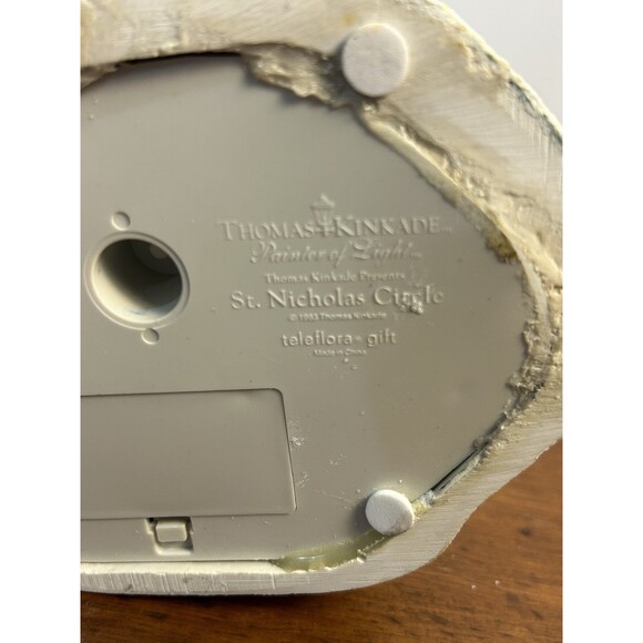 Vintage Thomas Kinkade St. Nicholas Circle Teleflora Diorama Music Box Works! - Picture 10 of 13